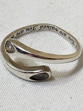 Vtg Sterling Silver Inspiration Ring